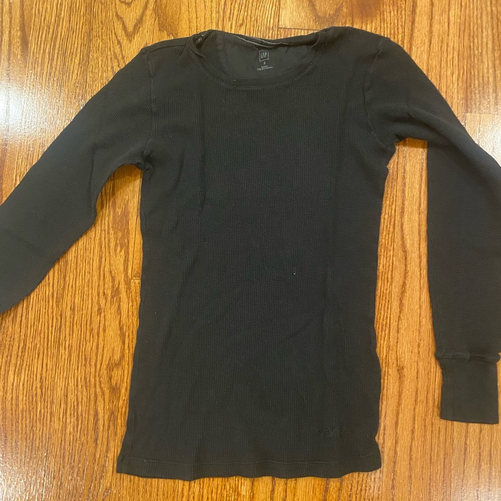 GAP Black Crew Neck Long Sleeve Top